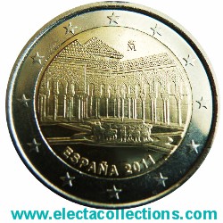 Spagna - 2 Euro, Corte dei leoni di Granada, 2011